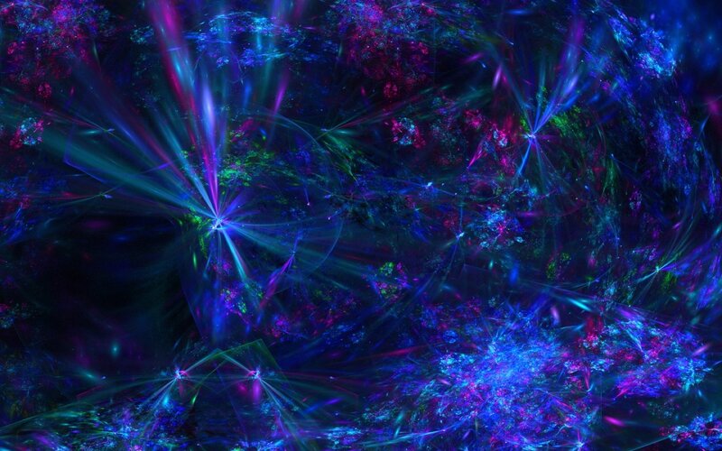 Fractal Light Explosion — Blue