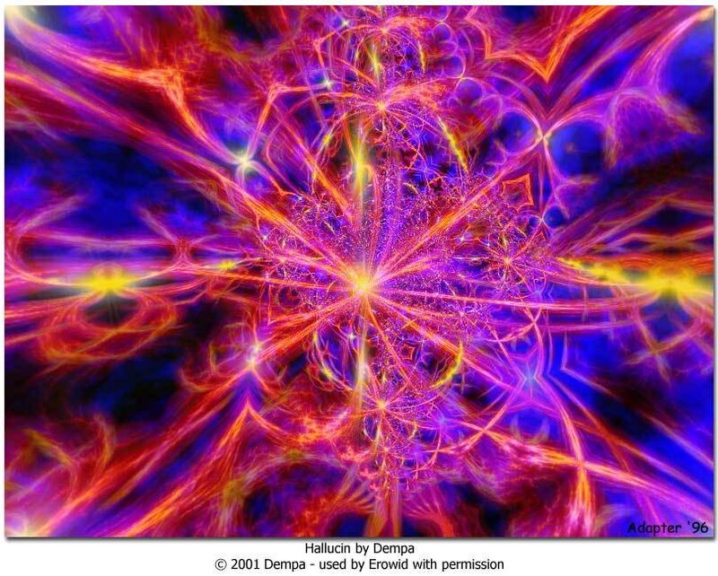 Fractal Light Explosion — Purple