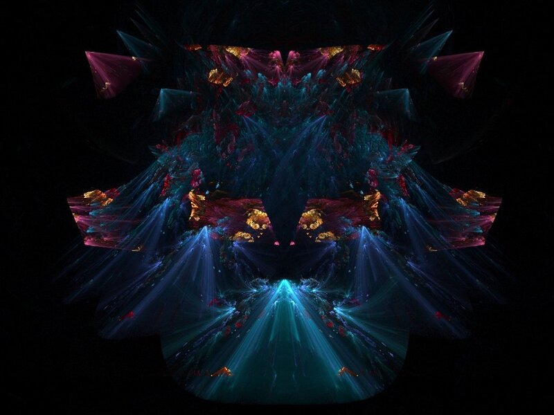 Fractal Light Formation — Blue