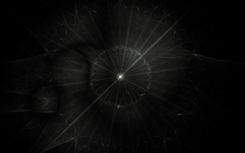 Fractal Light Pattern — Black, Dramatic, Abstract, Spiral