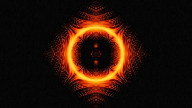 Fractal Light Pattern — Black, Dramatic, Abstract