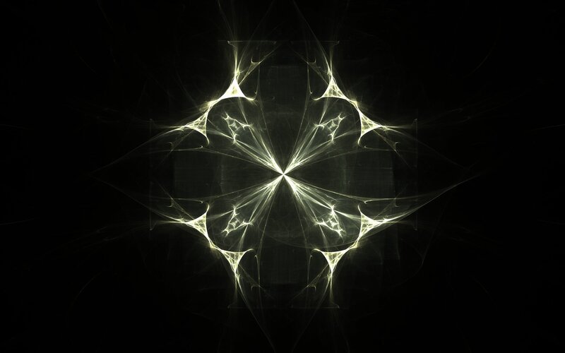 Fractal Light Pattern — Black, Dramatic