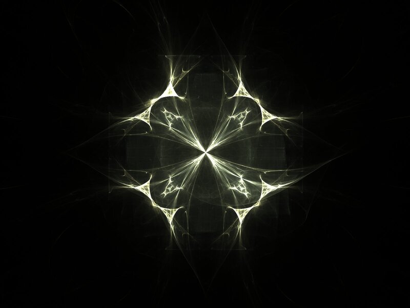 Fractal Light Pattern — Black, Mysterious