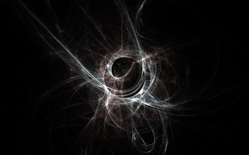 Fractal Light Pattern — Black