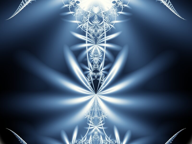Fractal Light Pattern — Blue