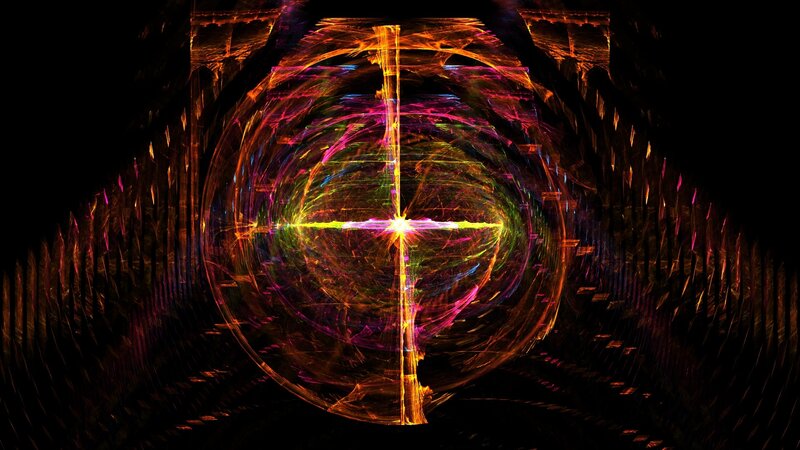 Fractal Light Pattern — Orange, Dramatic