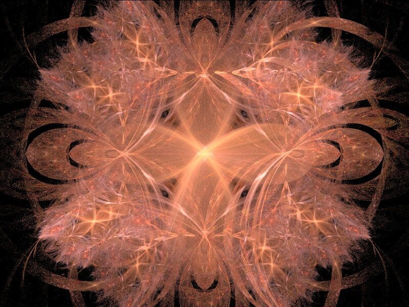 Fractal Light Pattern — Orange