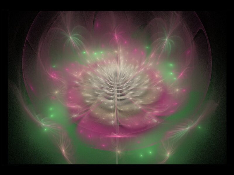 Fractal Light Pattern — Pink, Ethereal