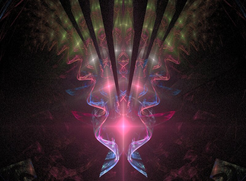 Fractal Light Pattern — Pink