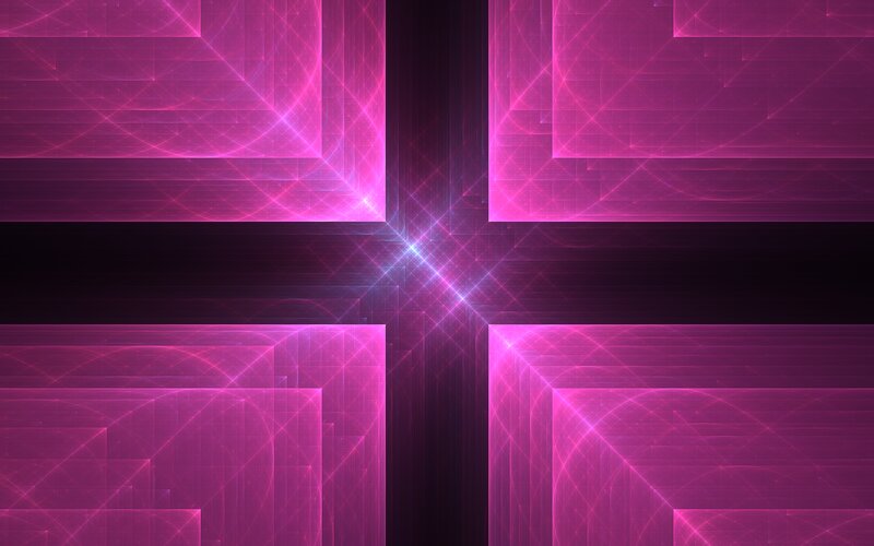 Fractal Light Pattern — Purple, Dramatic