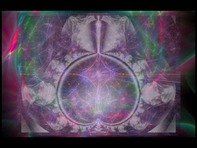 Fractal Light Pattern — Purple, Ethereal, Abstract, Light Rays