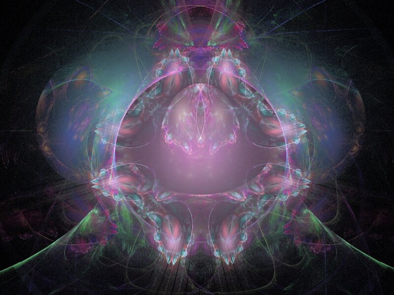 Fractal Light Pattern — Purple, Ethereal, Abstract