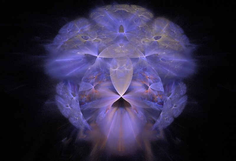 Fractal Light Pattern — Purple, Ethereal
