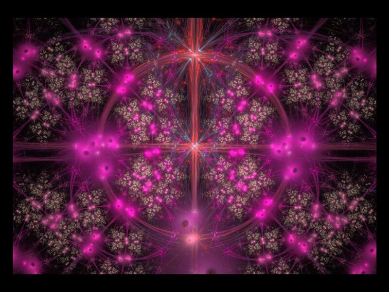 Fractal Light Pattern — Purple, Hypnotic