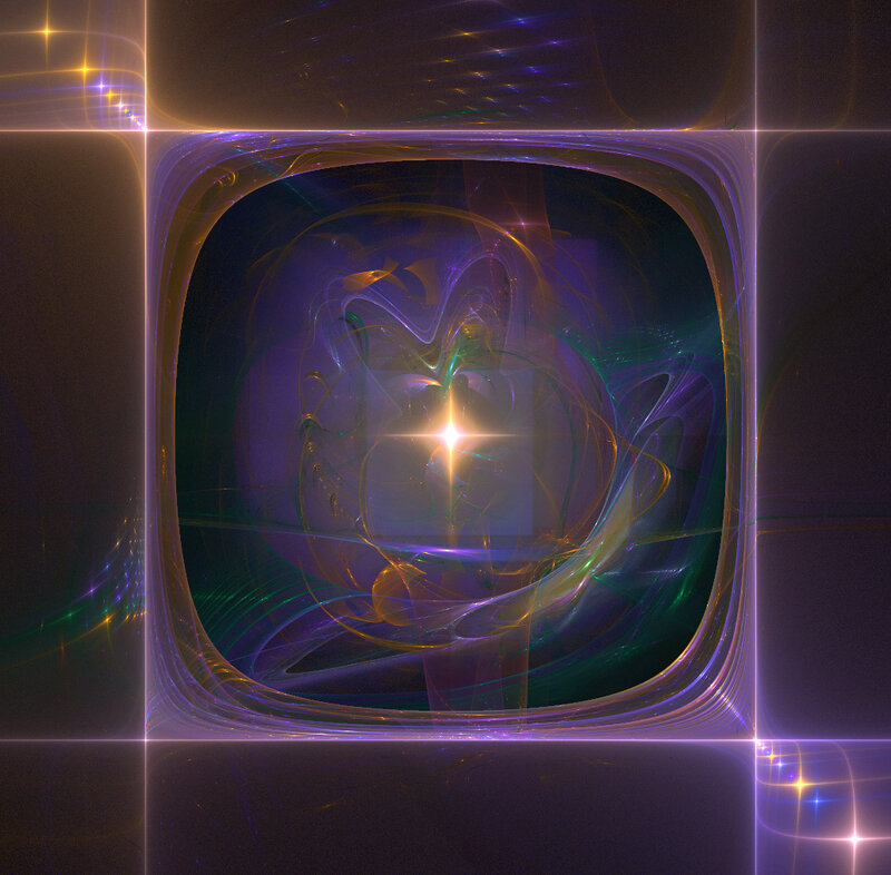 Fractal Light Pattern — Purple, Mystical