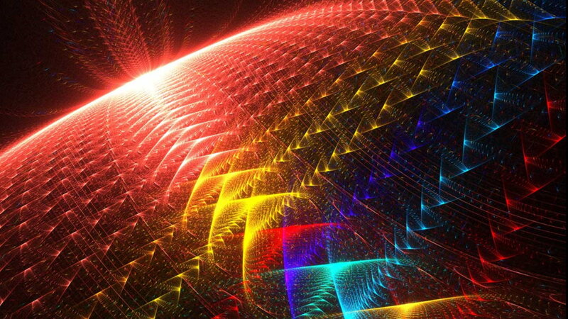 Fractal Light Pattern — Red