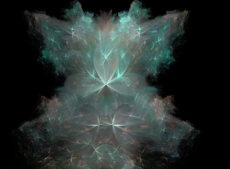 Fractal Light Pattern — Teal