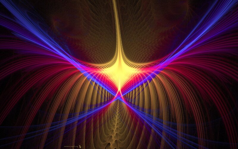 Fractal Light Pattern — Yellow