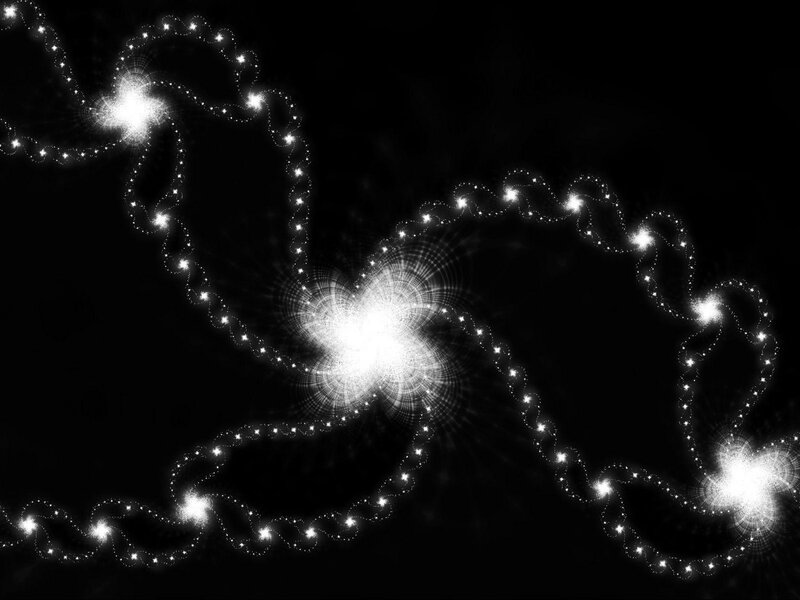 Fractal Light Patterns — Black, Cosmic