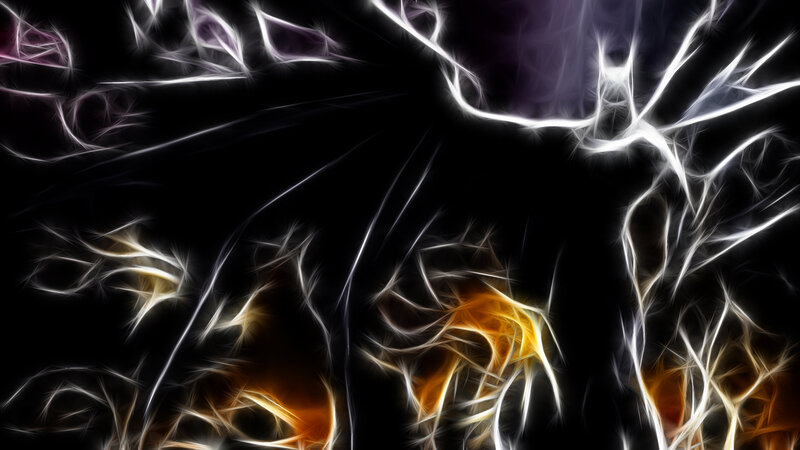 Fractal Light Patterns — Black, Dramatic, Abstract, Energy
