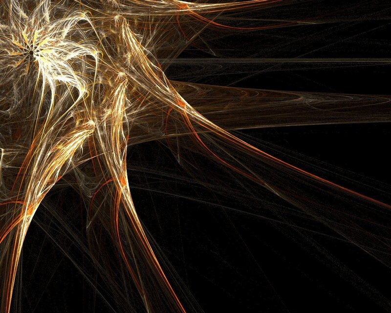 Fractal Light Patterns — Black, Dramatic