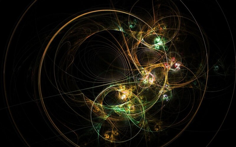 Fractal Light Patterns — Black, Dynamic