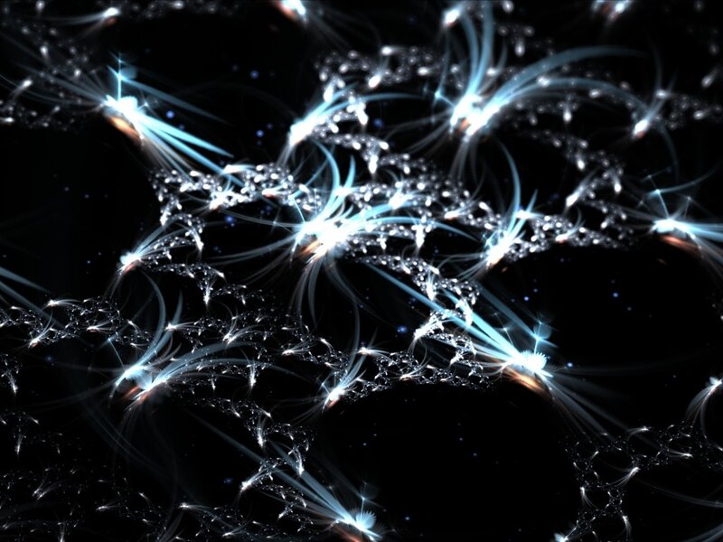 Fractal Light Patterns — Black, Ethereal