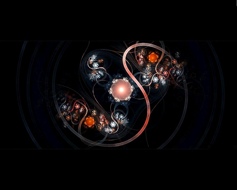 Fractal Light Patterns — Black, Mystical