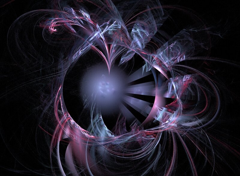 Fractal Light Patterns — Black