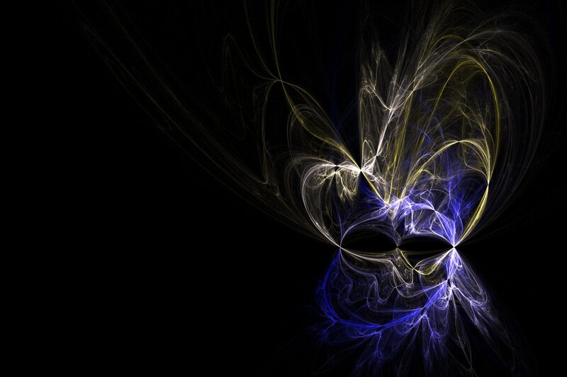 Fractal Light Patterns — Blue, Dynamic, Abstract