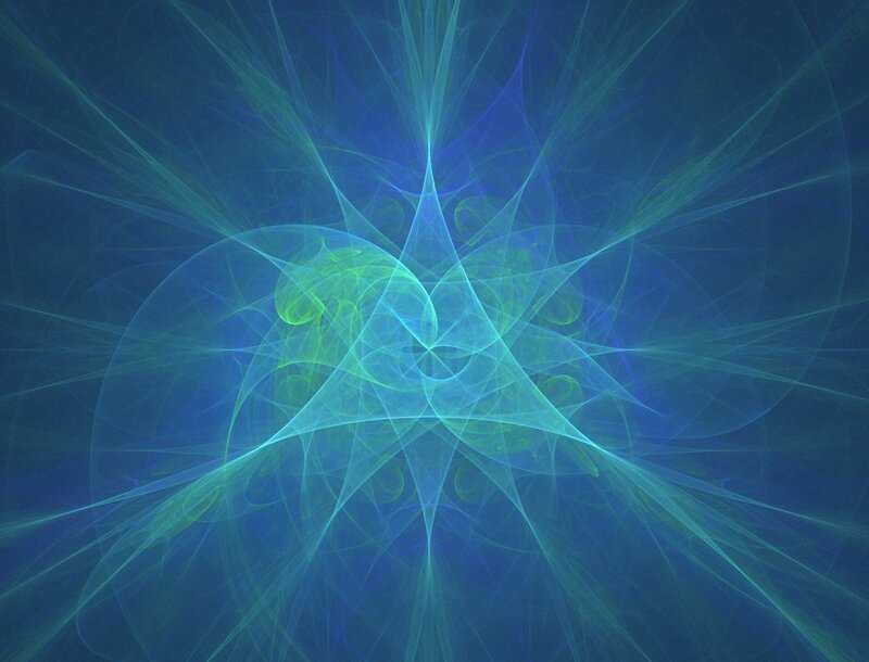 Fractal Light Patterns — Blue, Ethereal, Abstract