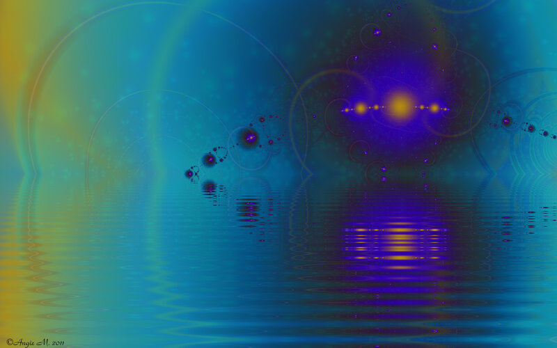 Fractal Light Patterns — Blue