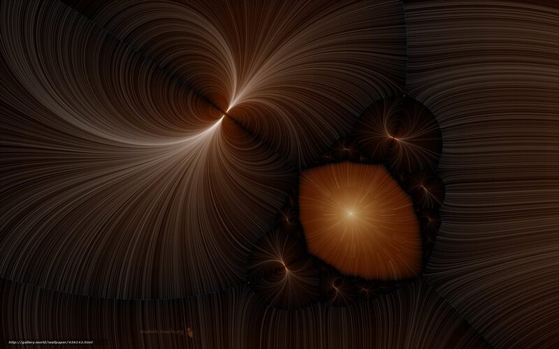 Fractal Light Patterns — Brown, Dramatic
