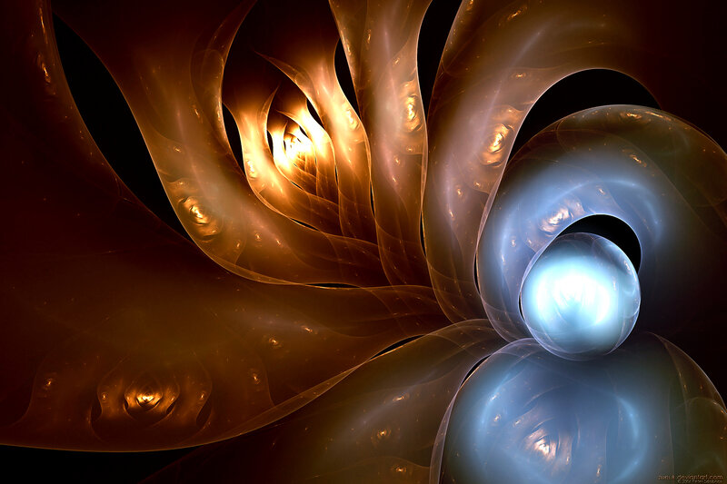 Fractal Light Patterns — Gold