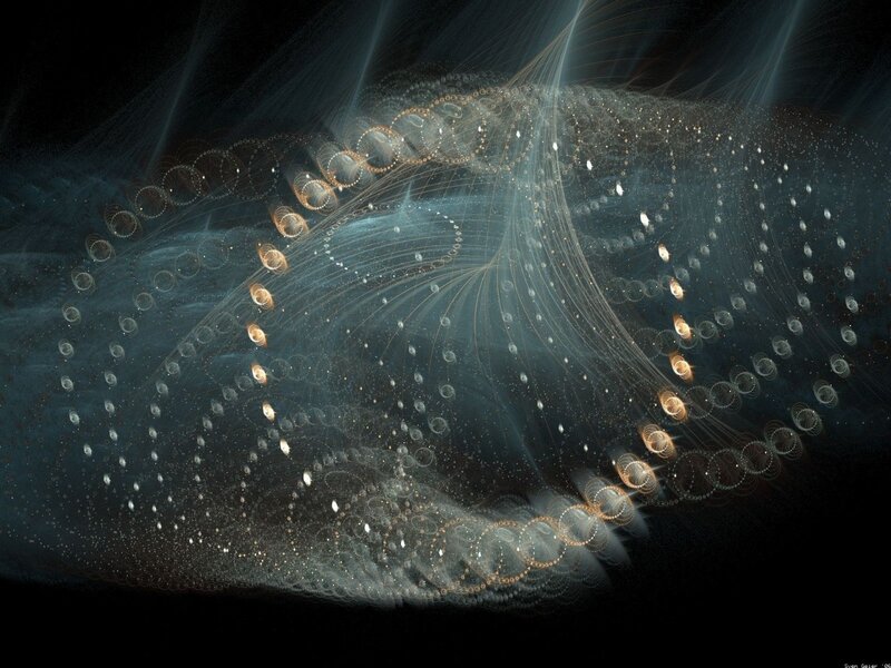 Fractal light patterns in space