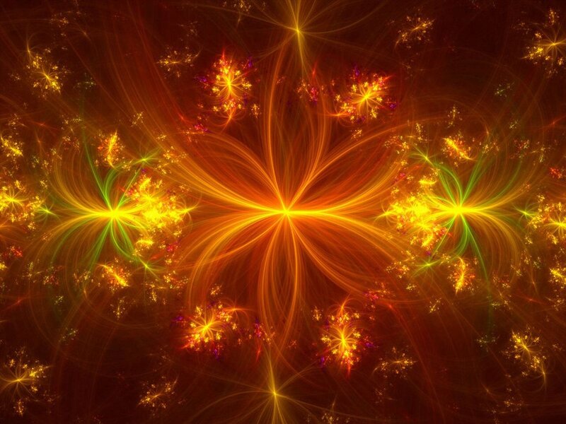Fractal Light Patterns — Orange