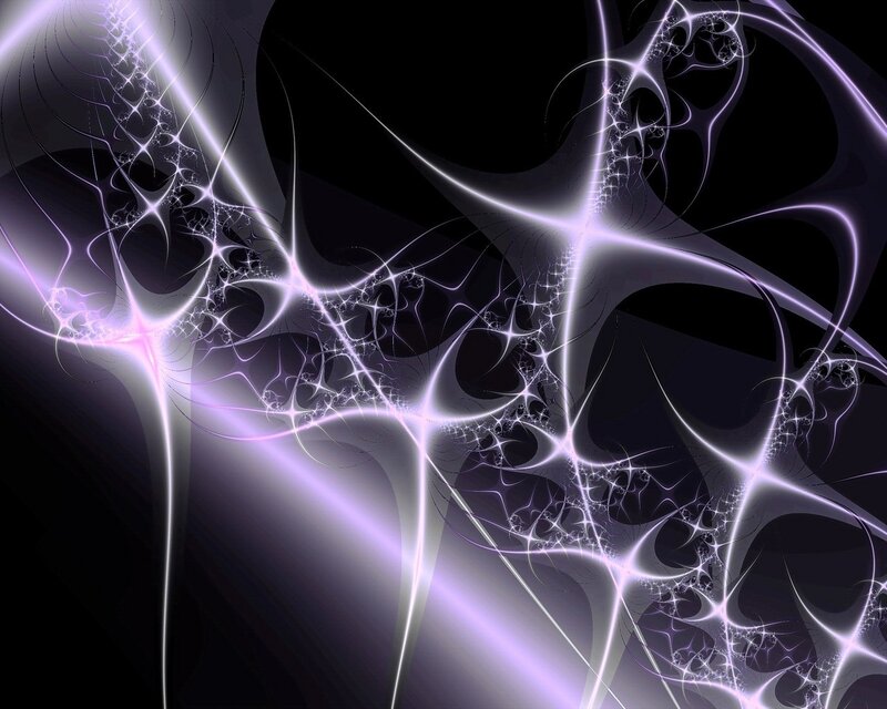 Fractal Light Patterns — Purple, Dramatic, Abstract