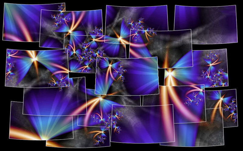 Fractal Light Patterns — Purple, Dramatic
