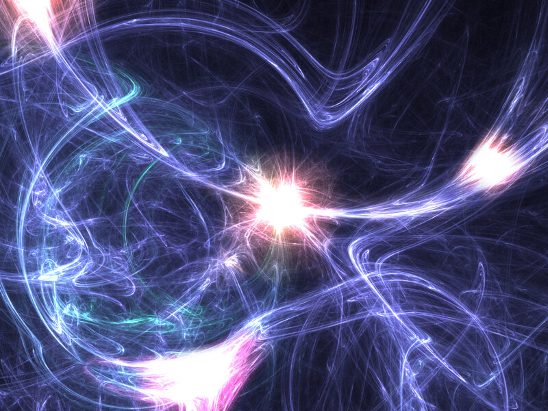 Fractal Light Patterns — Purple, Energetic, Abstract