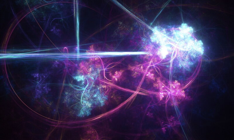 Fractal Light Patterns — Purple, Energetic