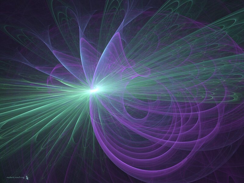 Fractal Light Patterns — Purple, Ethereal, Abstract, Lines, Curves