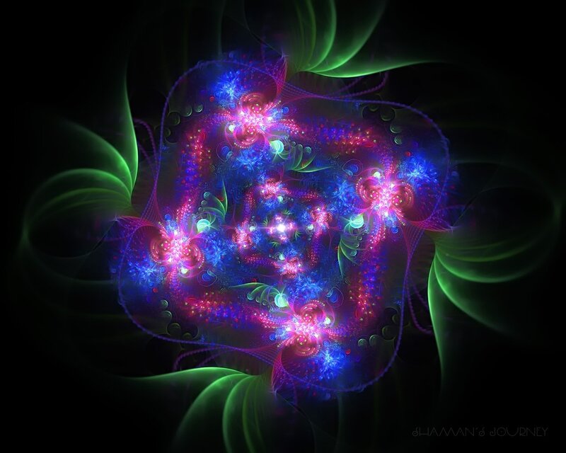 Fractal Light Patterns — Purple, Ethereal