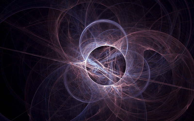 Fractal Light Patterns — Purple, Mystical