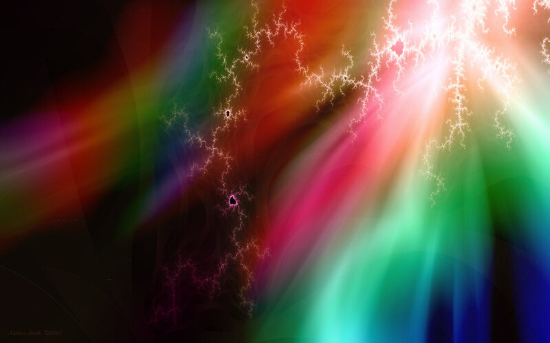 Fractal Light Patterns — Red, Dramatic