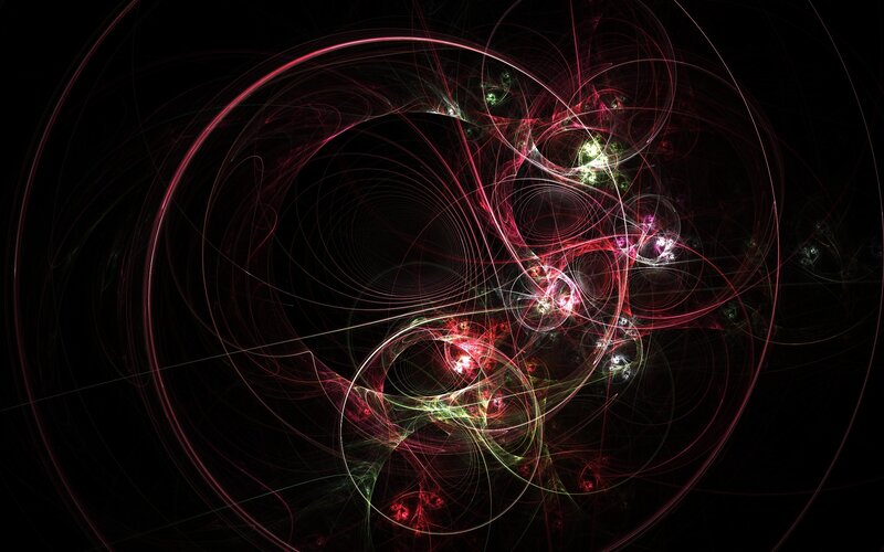 Fractal Light Patterns — Red, Dynamic