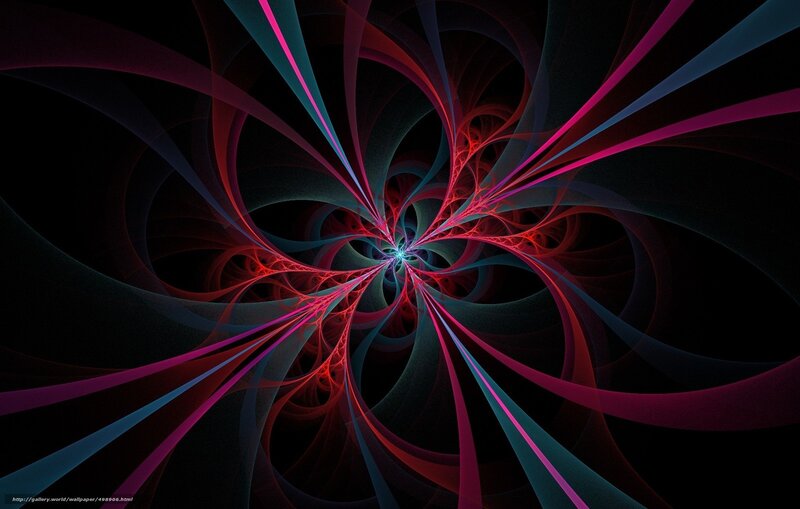 Fractal Light Patterns — Red