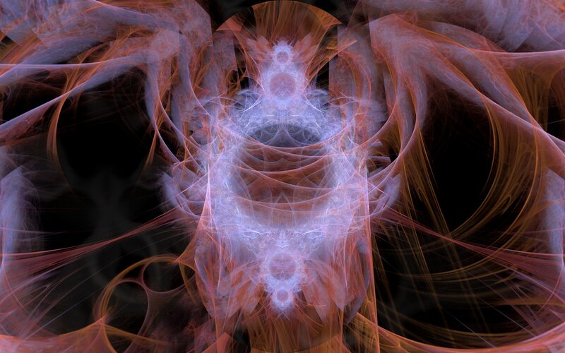 Fractal Light Patterns — White, Ethereal