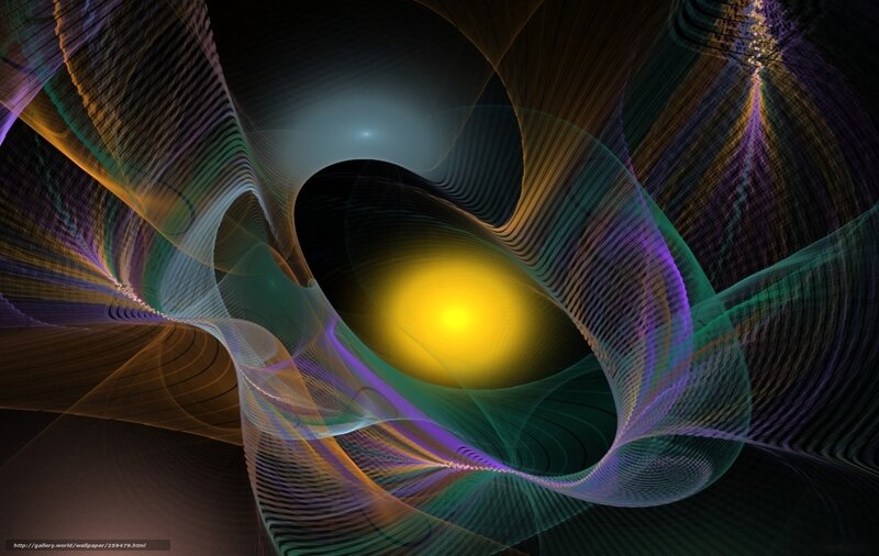 Fractal Light Patterns — Yellow, Dynamic