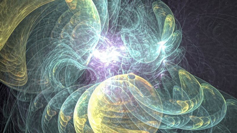 Fractal Light Patterns — Yellow, Ethereal