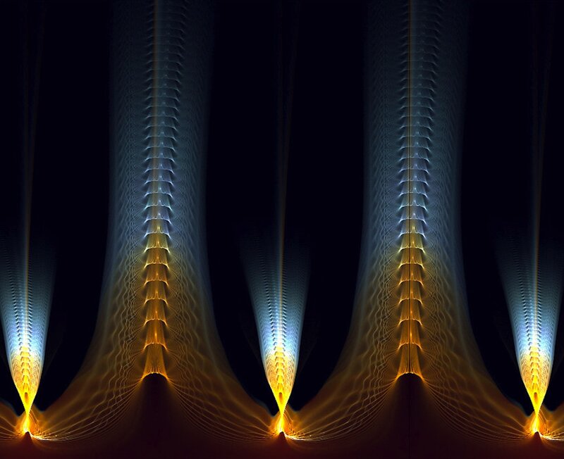 Fractal Light Patterns — Yellow